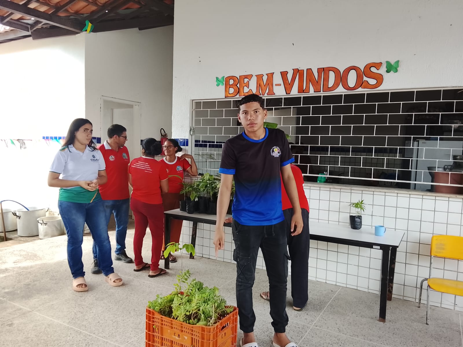 Aula de educação ambiental ao ar livre